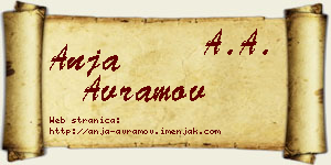 Anja Avramov vizit kartica